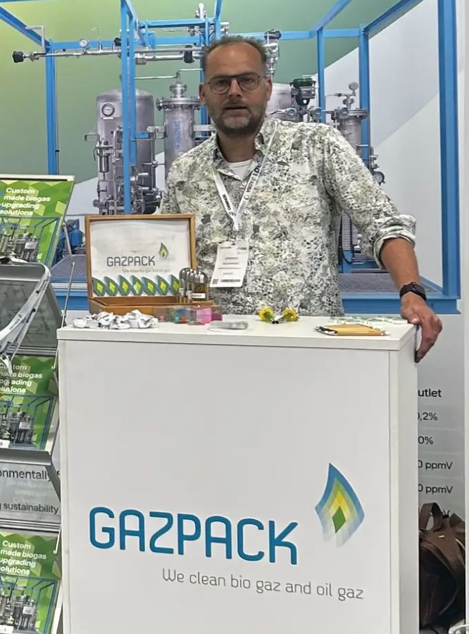 Jeroen Rust at the Gazpack stand at a trade fair